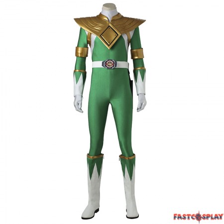 Power Rangers Green Jumpsuits Zyuranger Dragon Green Ranger Cosplay Costume