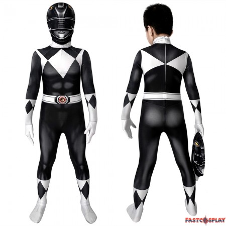 Power Rangers Zack Black Ranger Kids 3D Jumpsuit