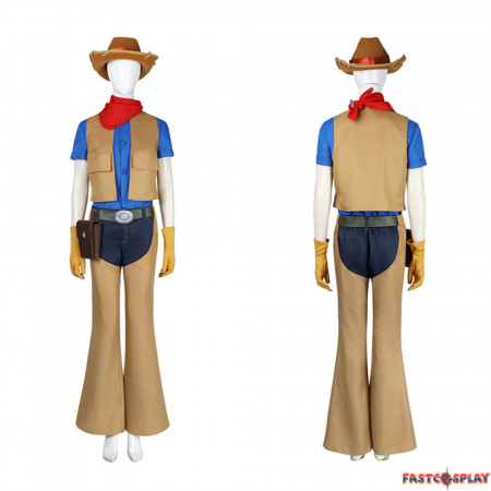 Princess Peach Showtime Cowboy Peach Cosplay Costume