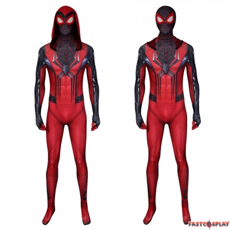 PS5 Spider-Man Crimson Cowl Suit Cosplay Jumpsuit