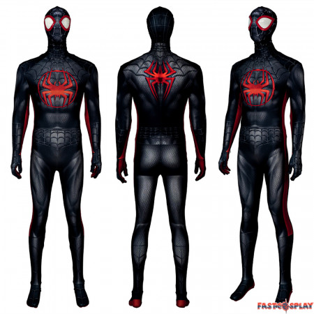 PS5 Spider-Man Miles Morales Cosplay Black Jumpsuit