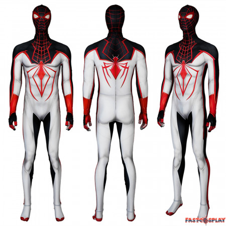 PS5 Spider-Man Miles Morales Cosplay White Jumpsuit