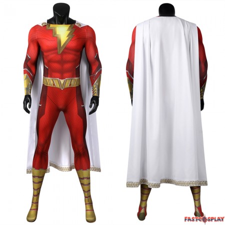 Shazam Fury of the Gods Shazam Cosplay Suit 3D Jumpsuit