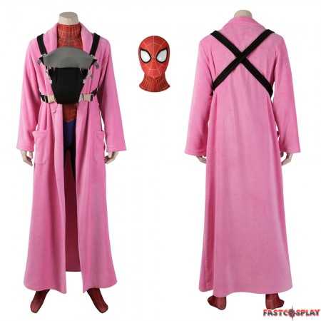 Spider-Man Across The Spider-Verse Peter Parker Pink Cosplay Costume