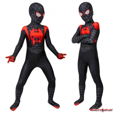 Spider-Man: Into the Spider-Verse Miles Morales Kids 3D Zentai