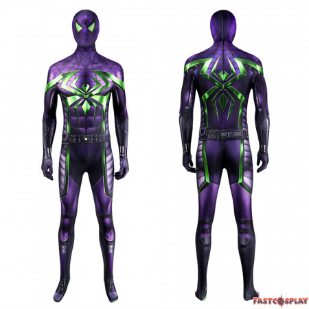 Spider-Man Miles Morales Purple Reign Suit Cosplay Jumpsuit