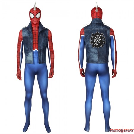 Spider-Man PS4 Spider-Punk 3D Zentai Jumpsuit