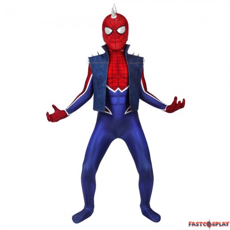 Spider-Man PS4 Spider-Punk Kids 3D Zentai Jumpsuit