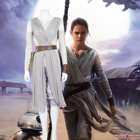 Star Wars The Force Awakens Rey Cosplay Costume Deluxe