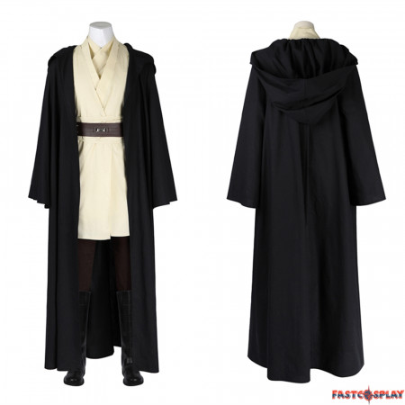 Star Wars The Phantom Menace Qui-Gon Jinn Cosplay Costume