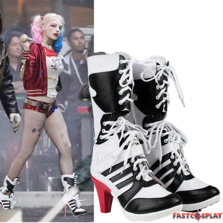 Suicide Squad Harley Quinn Cosplay Shoes Boots