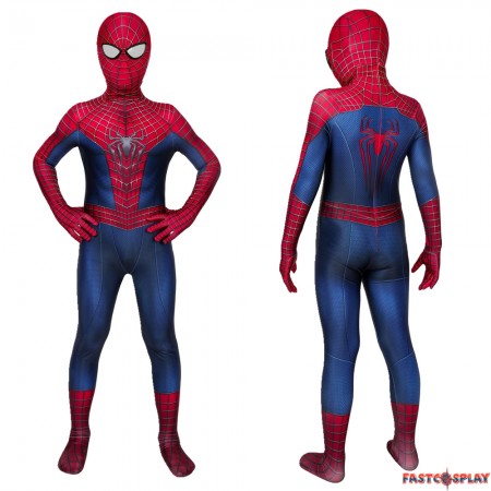 The Amazing Spider-Man Spiderman Peter Parker Kids 3D Zentai Jumpsuit