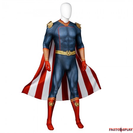 The Boys Homelander Cosplay Jumpsuit with Cloak