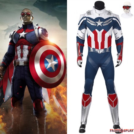 The Falcon and the Winter Soldier New Captain America Cosplay Costume
