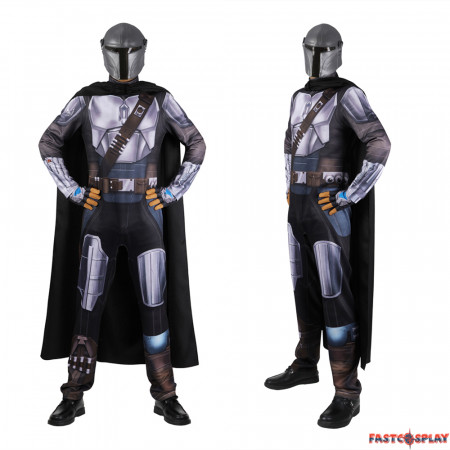 The Mandalorian 3 Mandalorian Din Djarin Jumpsuit with Cloak