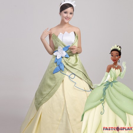 Disney The Princess and the Frog Tiana Princess Dress Cosplay Costume