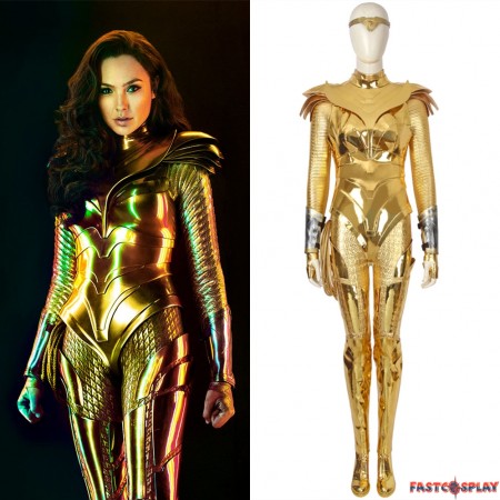 Wonder Woman 1984 Diana Prince Cosplay Costume Golden Suit