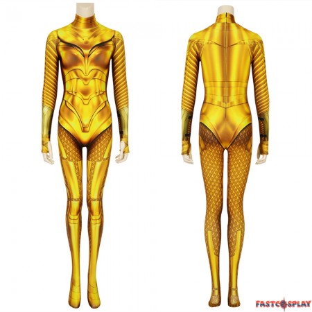 Wonder Woman 1984 Diana Prince Golden 3D Cosplay Jumpsuit