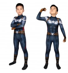 Captain America 2: The Winter Soldier Steve Rogers Kids 3D Jumpsuit