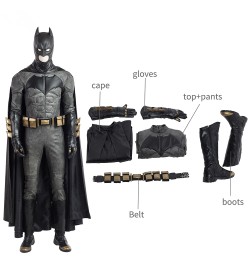 2017 Justice League Batman Cosplay Costume Deluxe Outfit Full Set