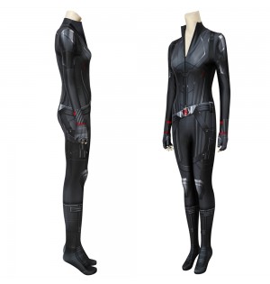 Avengers 4: Endgame Black Widow Natasha Romanoff Black 3D Jumpsuit