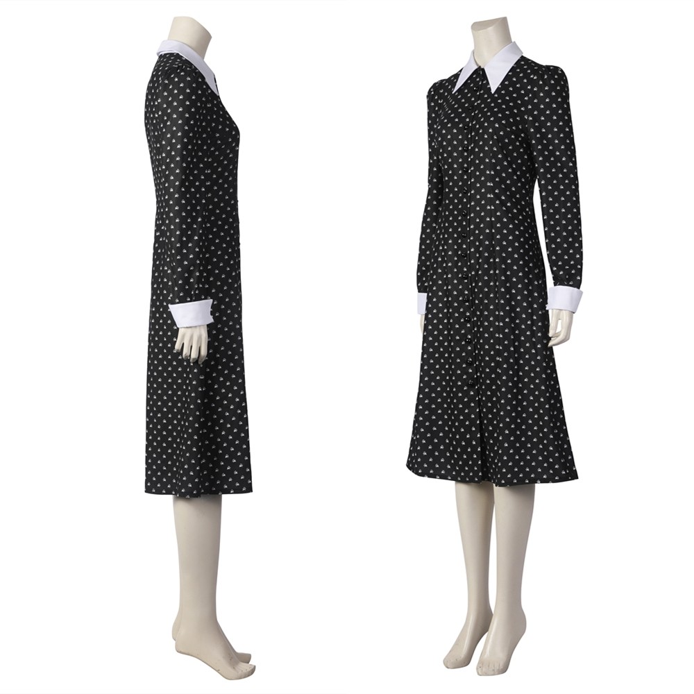 2022 TV Wednesday Addams Cosplay Dress