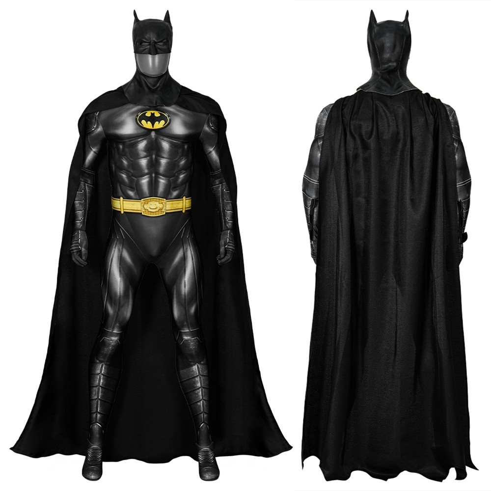 2023 Movie The Flash Batman Cosplay Jumpsuit with Cloak