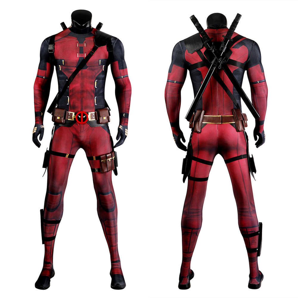 2024 Deadpool 3 Deadpool Cosplay Jumpsuit Full Set