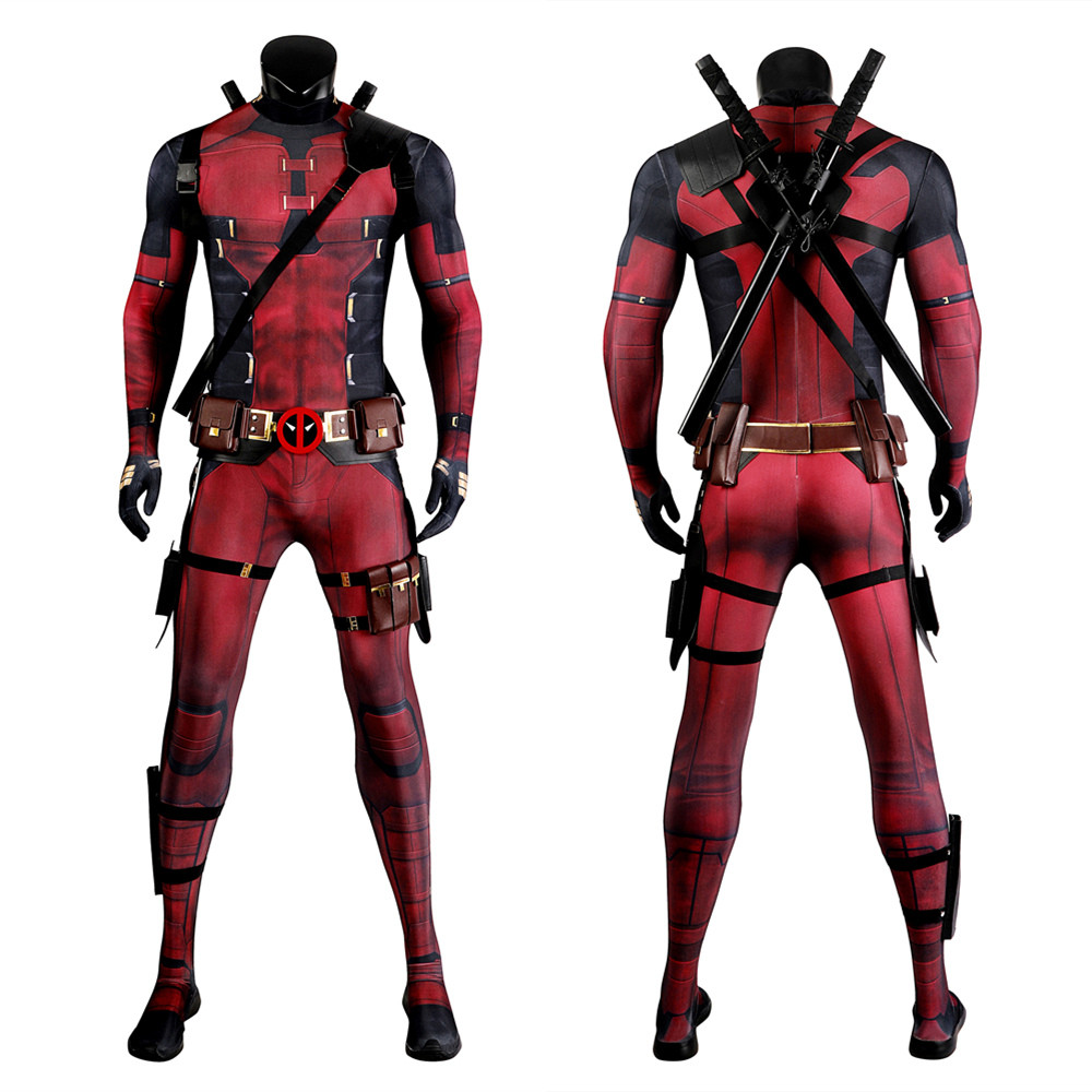 2024 Deadpool 3 Deadpool Cosplay Jumpsuit Full Set