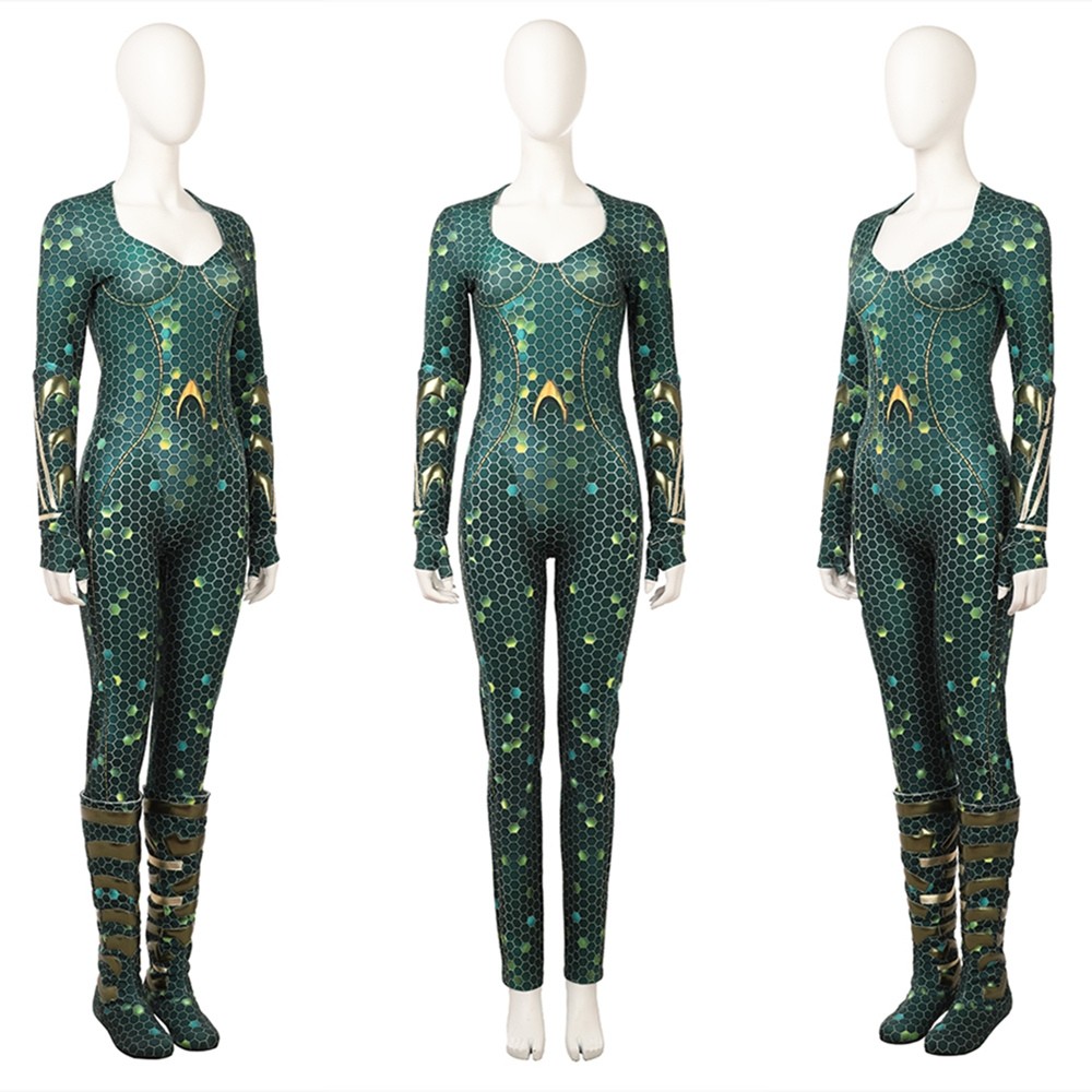 Aquaman Mera Cosplay Costume Mera Jumpsuit