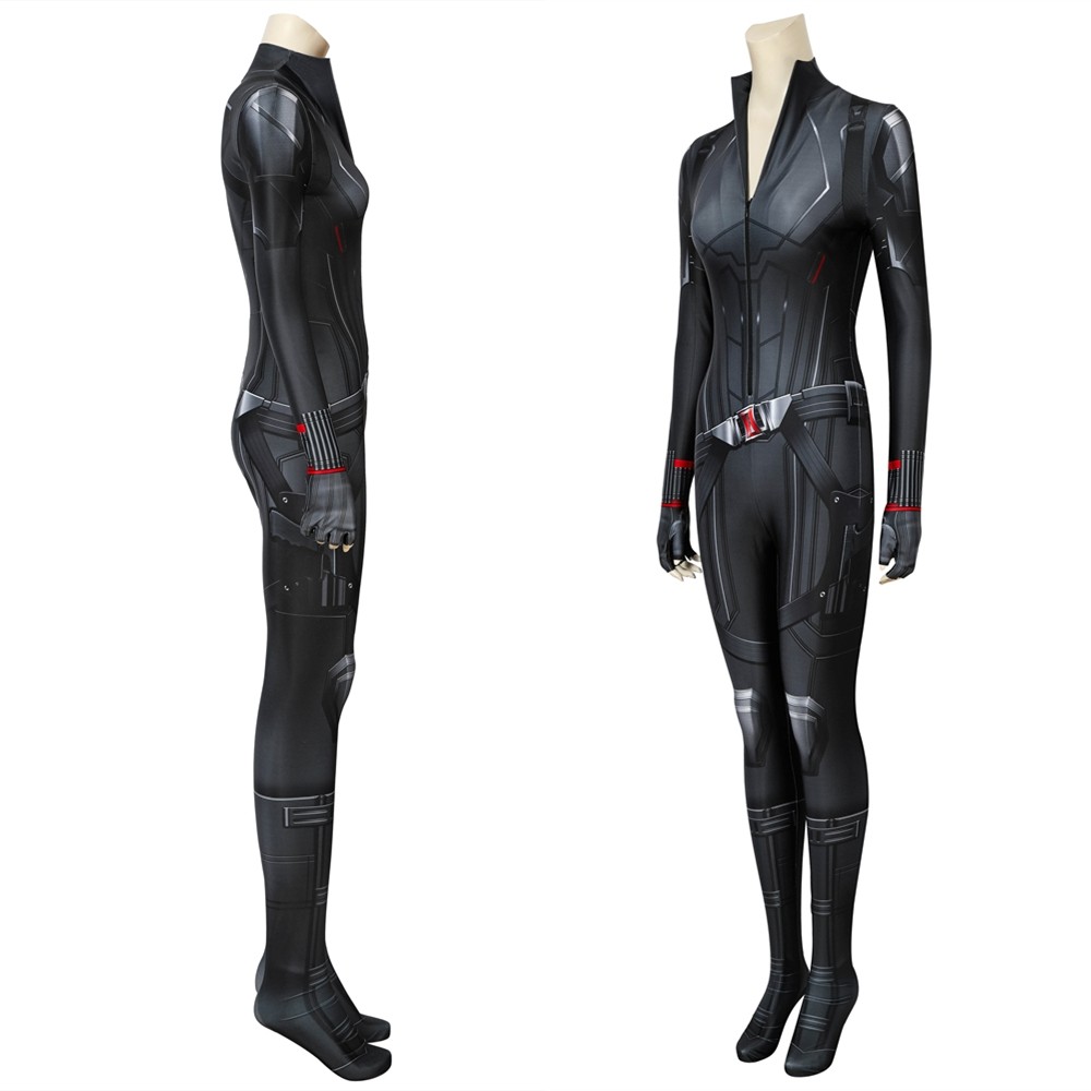 Avengers 4: Endgame Black Widow Natasha Romanoff Black 3D Jumpsuit