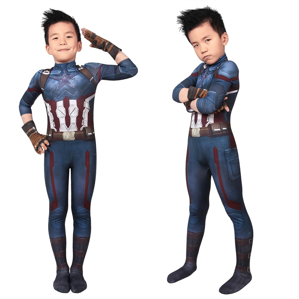 Avengers Infinity War Captain America Kids 3D Jumpsuit