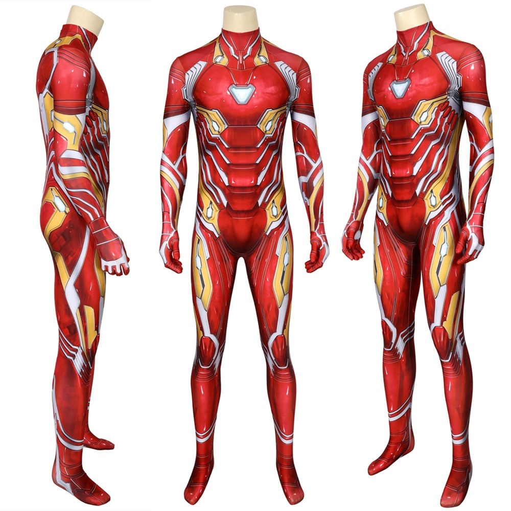 Avengers Iron Man Tony Stark Nanotech Suit Cosplay Jumpsuit