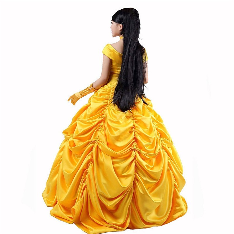 Disney Beauty and the Beast Belle Princess Evening Gown Dresses Costume