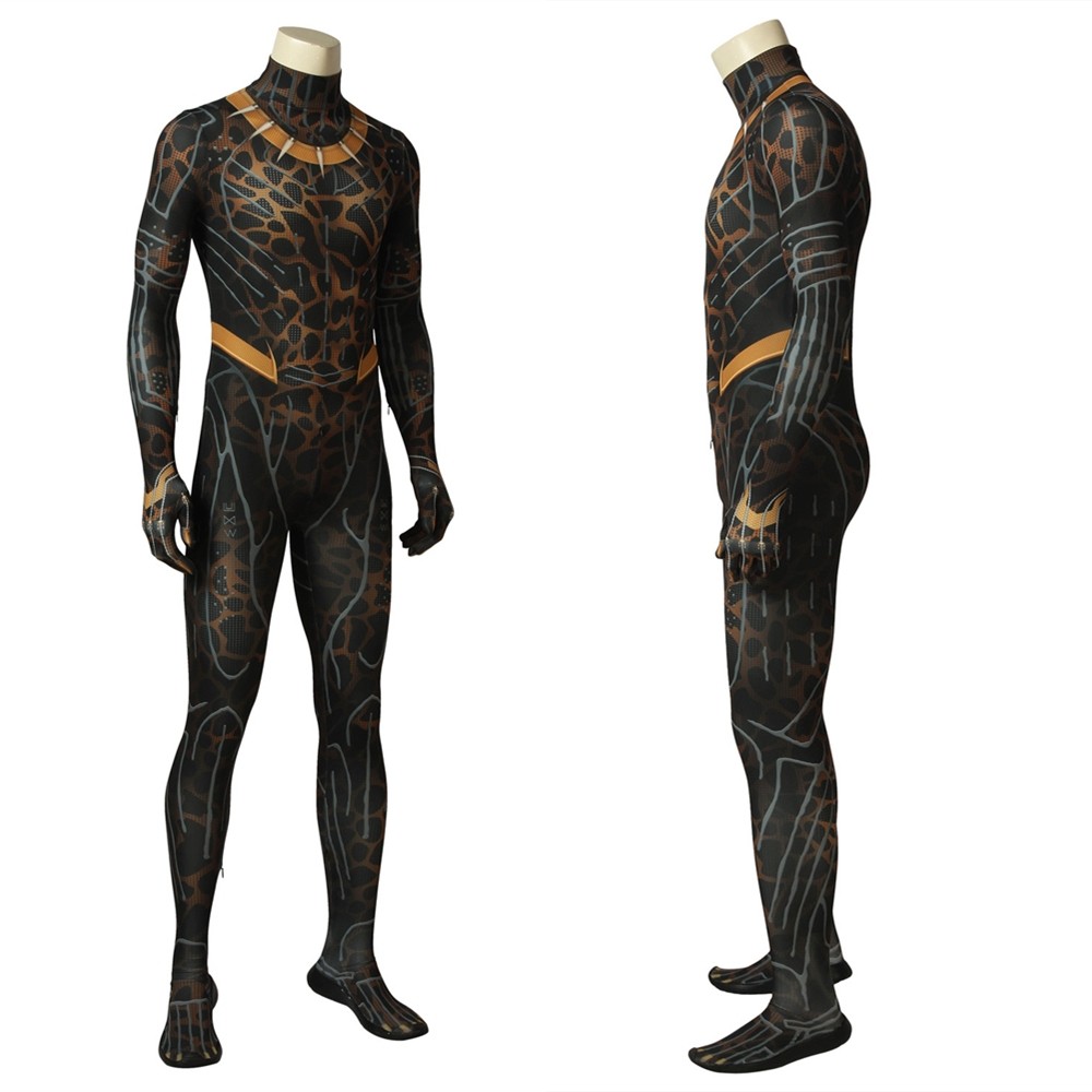 Black Panther Erik Killmonger 3D Zentai Jumpsuit