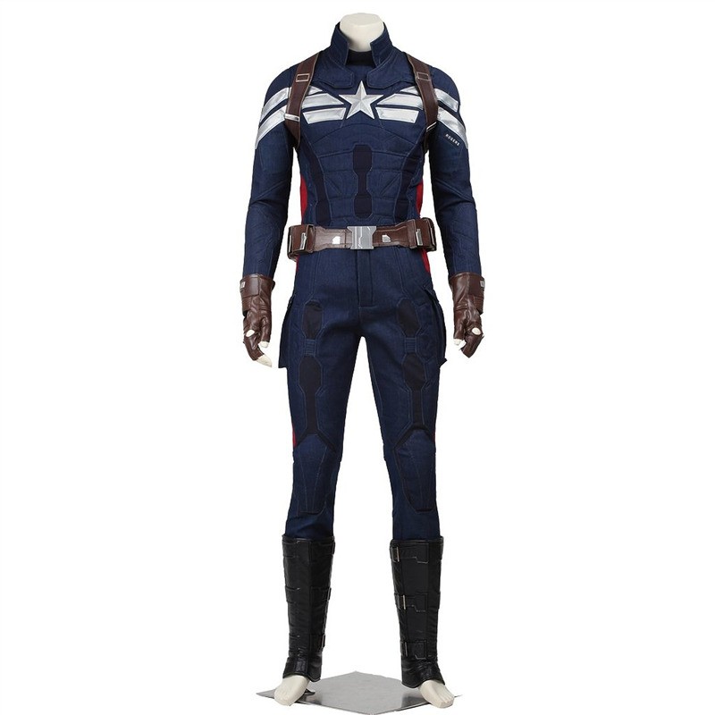 Captain America 2 Steve Rogers Cosplay Costume Deluxe Version
