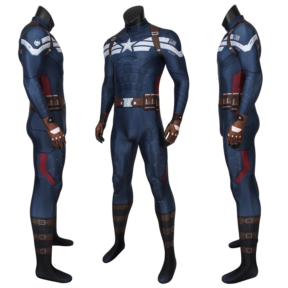 Captain America: The Winter Soldier Steve Rogers 3D Jumpsuit