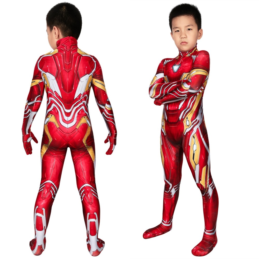 Iron Man Tony Stark Nanotech Suit 3D Kids Jumpsuit