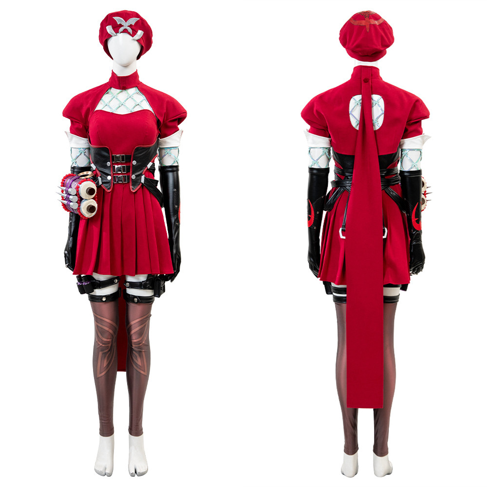 Marvel Rivals Psylocke Red Hat Cosplay Costume