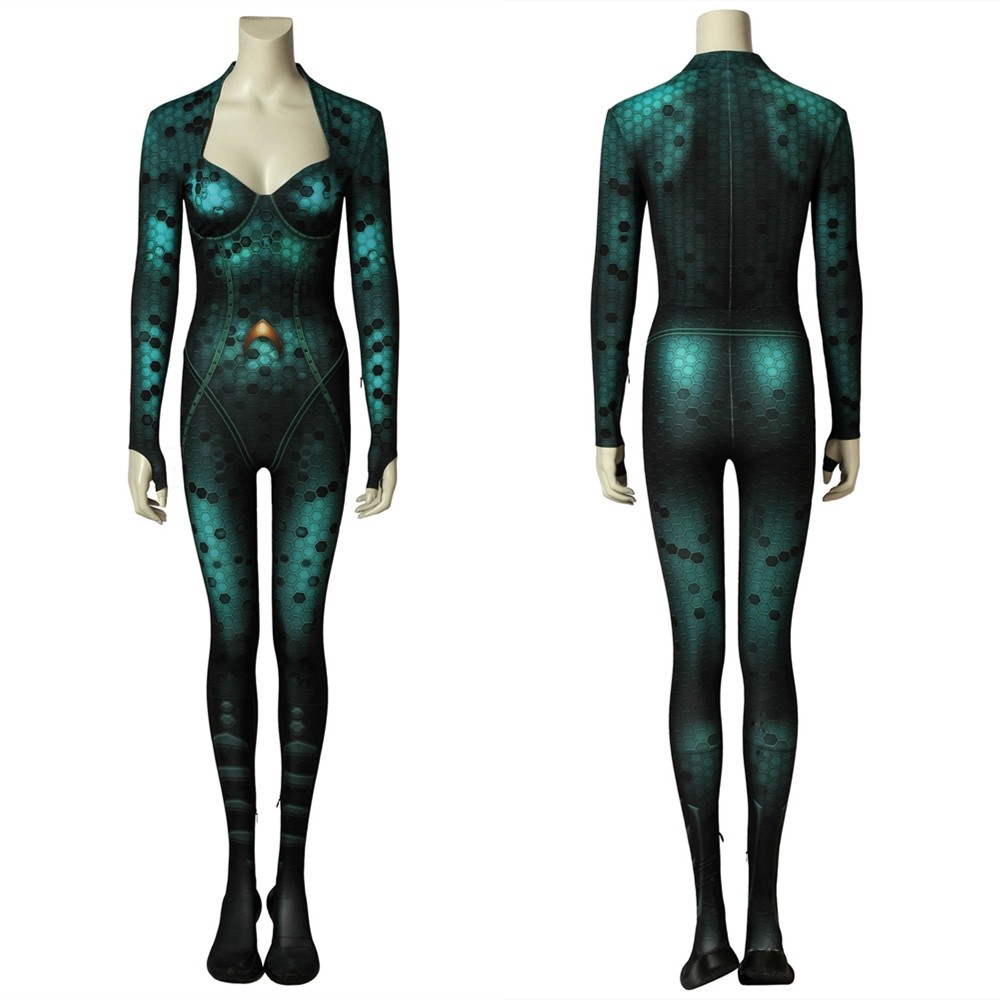 Movie Aquaman Mera 3D Zentai Jumpsuit