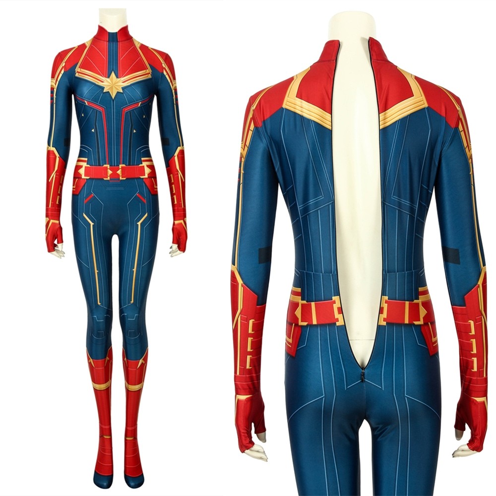 Movie Captain Marvel 3D Cosplay Jumpsuit