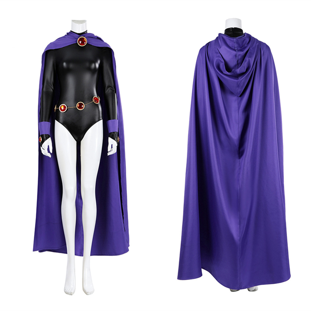 New Teen Titans Raven Rachel Roth Cosplay Jumpsuit