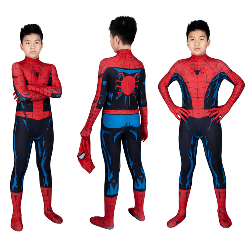 PS5 Spider-Man Vintage Comic Book Suit Kids Jumpsuit