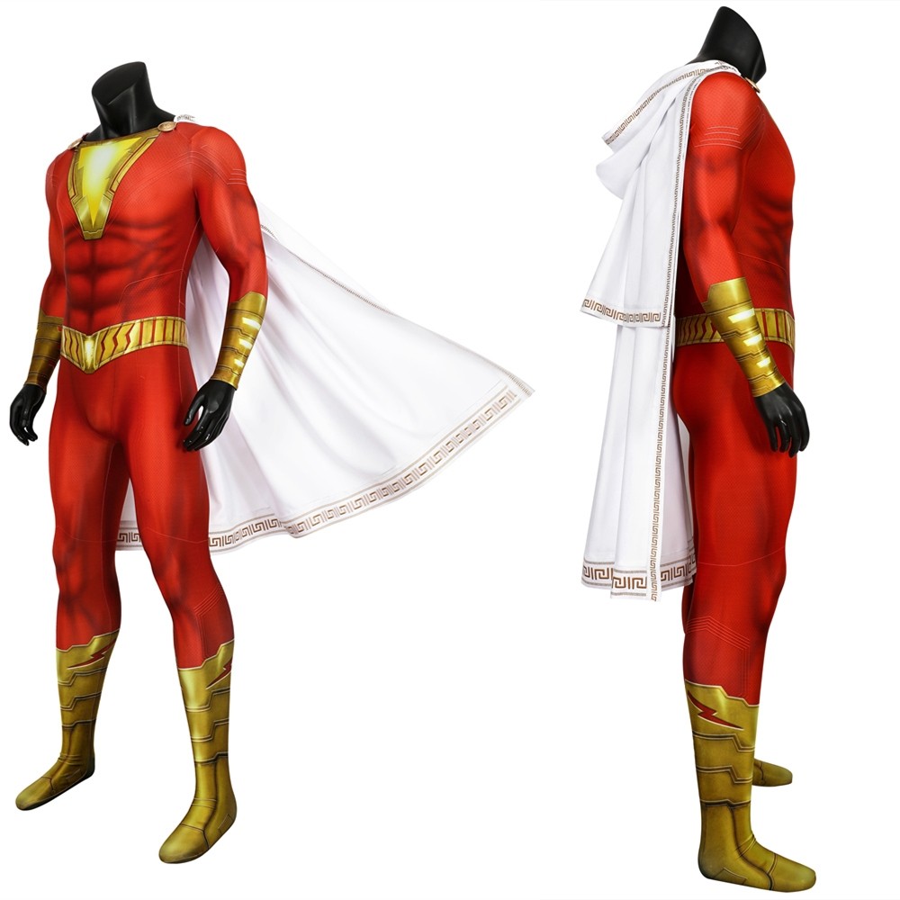 Shazam Billy Baston 3D Cosplay Jumpsuit