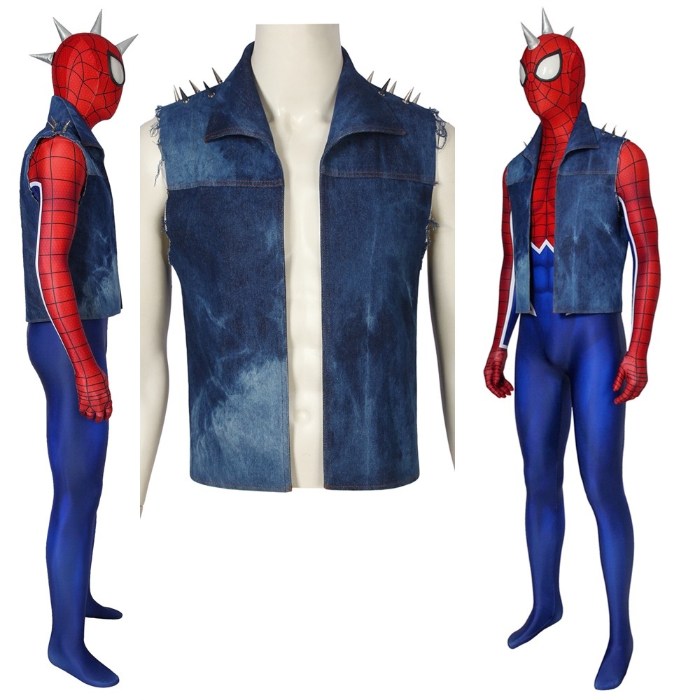 Spider-Man PS4 Spider-Punk 3D Jumpsuit Zentai