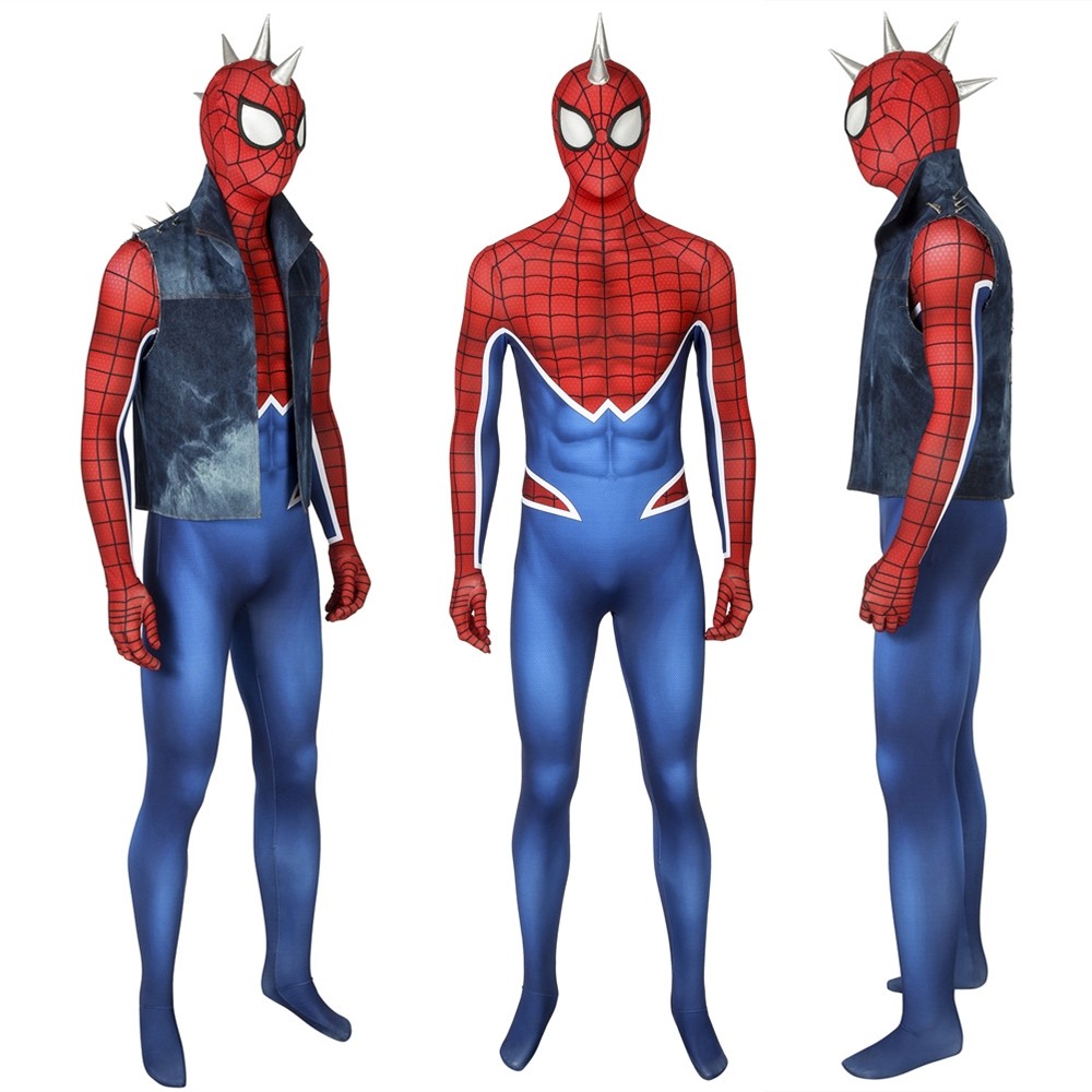 Spider-Man PS4 Spider-Punk 3D Zentai Jumpsuit