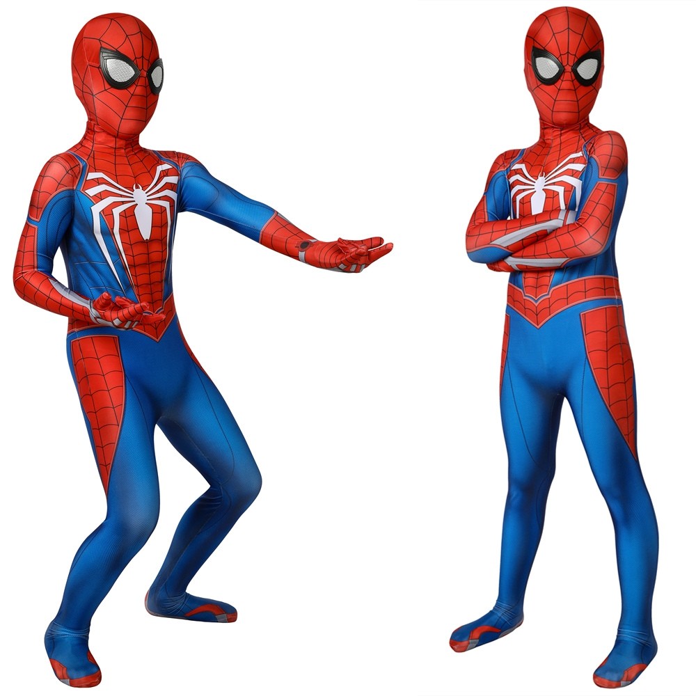 Spider-Man PS4 Spiderman Kids 3D Zentai Jumpsuit