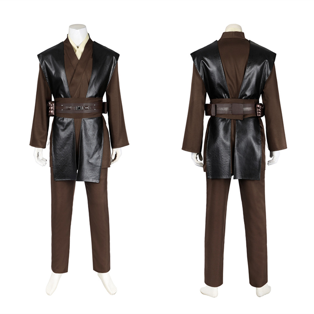 Star Wars Attack of The Clones Anakin Skywalker Cosplay Costume Economical Version