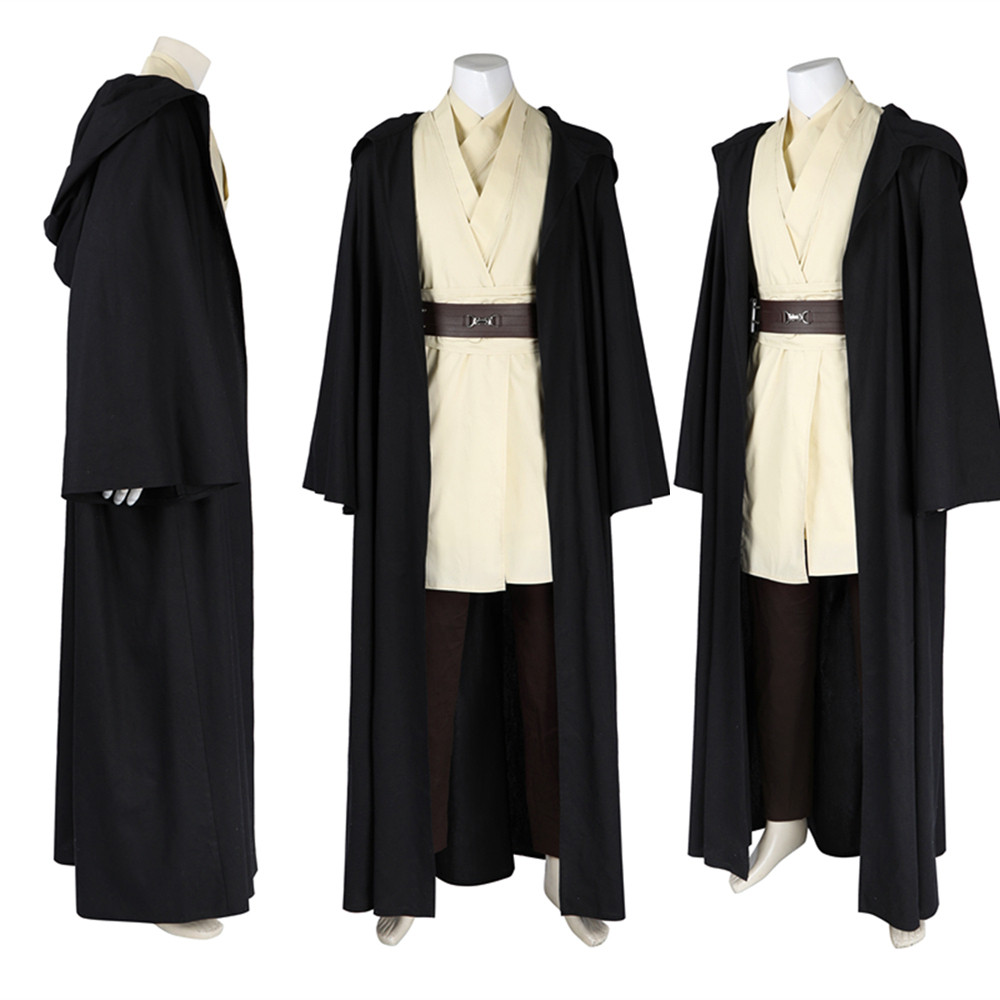 Star Wars The Phantom Menace Qui-Gon Jinn Cosplay Costume