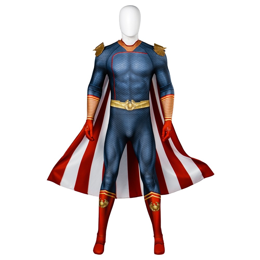 The Boys Homelander Cosplay Jumpsuit with Cloak